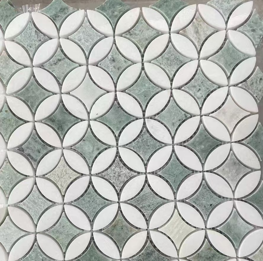 Stone Mosaic Marble Mosaic Water Jet for Decoration Interior Design Wall Cladding