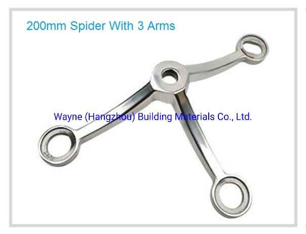 200mm Stainless Steel Glass Spider with 3 Arms; Glass Fitting Hardware, Point-Fixed Curtain Wall Hardware with High Quality and Best Price