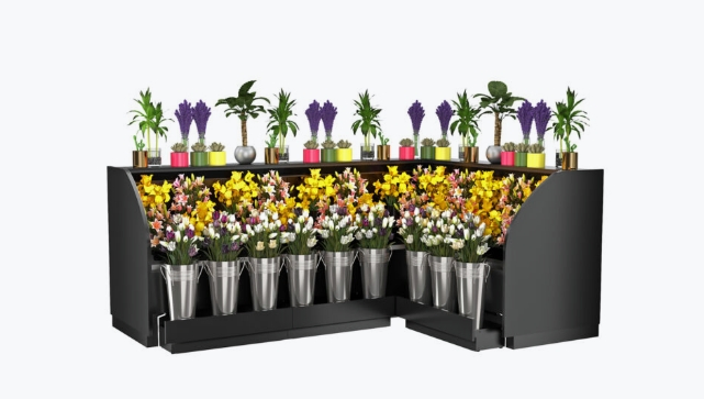 Premium Flower Merchandising Displays for Supermarkets and Shops
