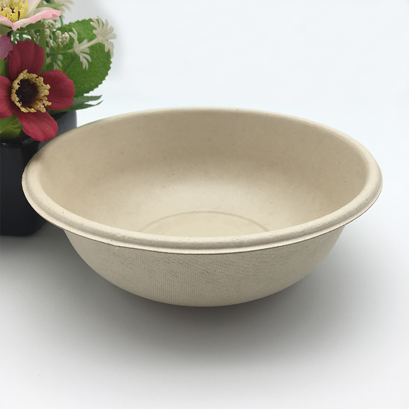 Biodegradable Sugarcane Take Away Hot Soup Salad Bowl Match with Lid
