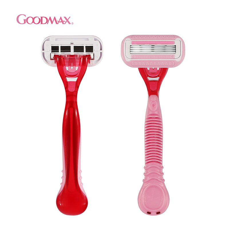 Four Blade Lady Disposable Razor Open Back Design