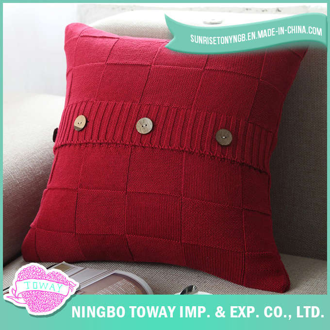 Custom Throw Pillow Case Blank Watercolor Knitted Cushion Cover