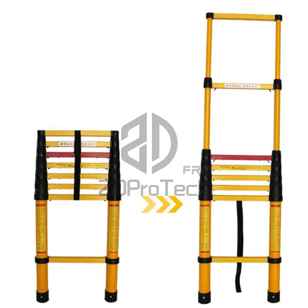 2.5m Light Weight Household Extension Ladder Portable FRP Telescopic Ladder