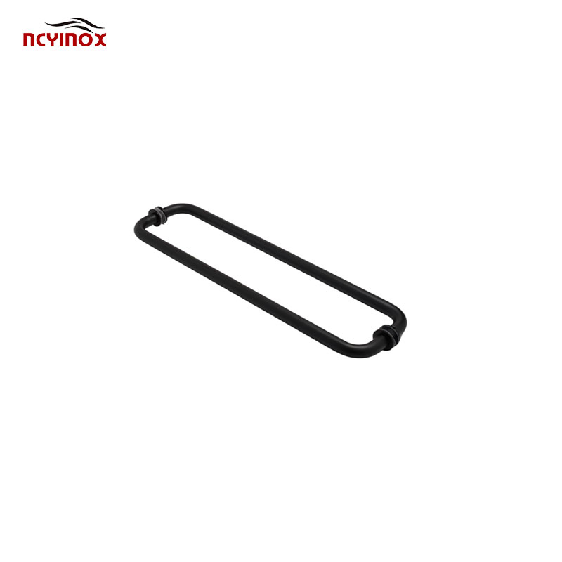 Luxury Brushed Nickel 12" Back-to-Back Towel Bars Bathroom Towel Rail for Glass Door