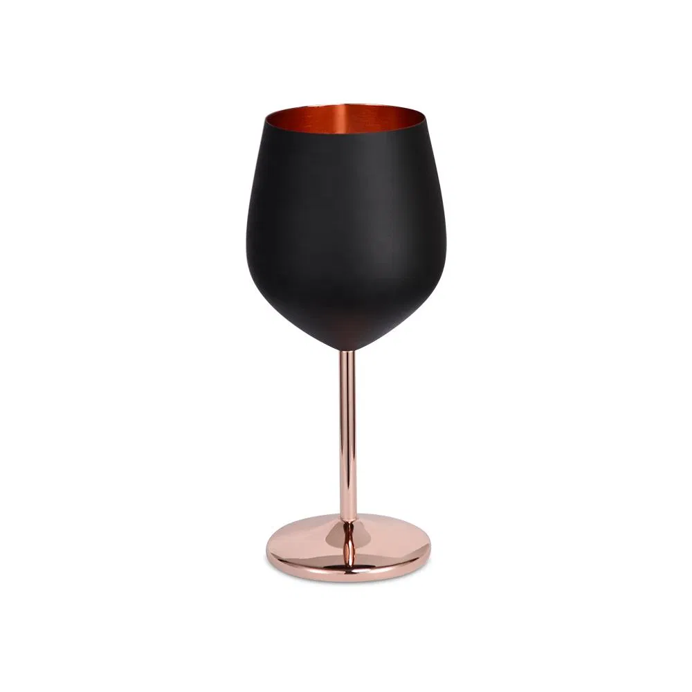 304 Matte Black Stainless Steel Wine Glass Champagne Glasses Set