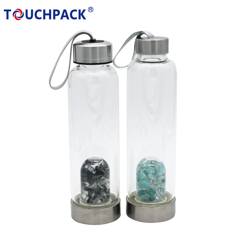 500ml Custom Glass Water Bottle Crystal Drinking Bottle