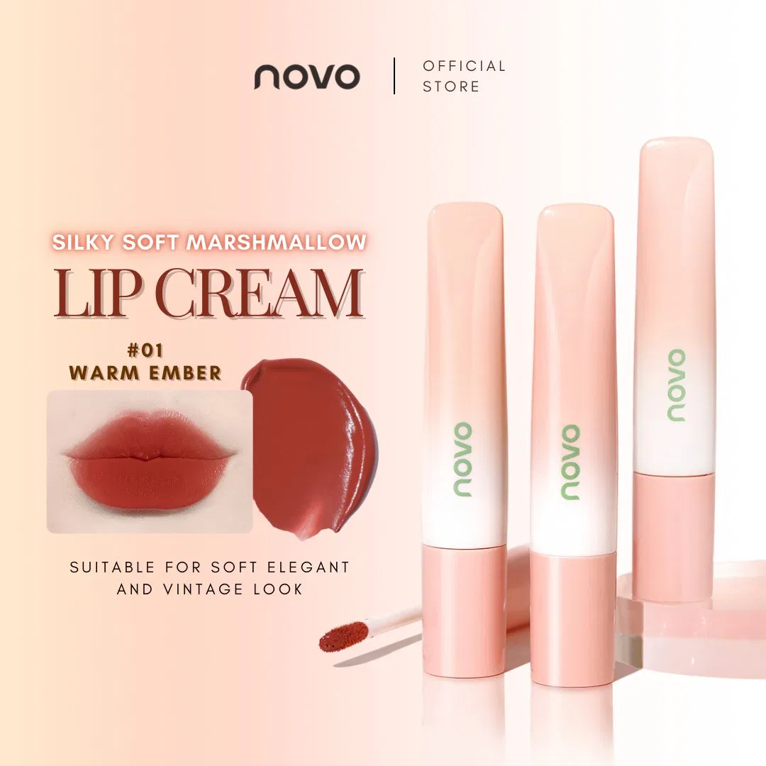 Novo Women's Long Lasting Moisturizing Waterproof Lip Gloss-6 Vegan Colors Matte High Pigment Hot Selling Private Label Lipstick