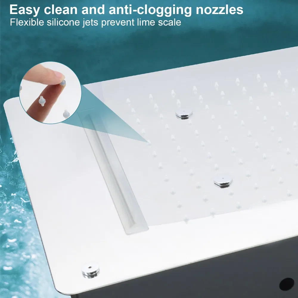 Chrome Showerhead 3 Functions Rain Shower Head Ceiling Mounted Rain Shower Head