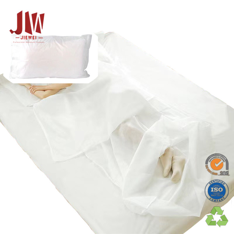 Factory Price 100% Spunlace Non-Woven Fabric Disposable Bedding Set