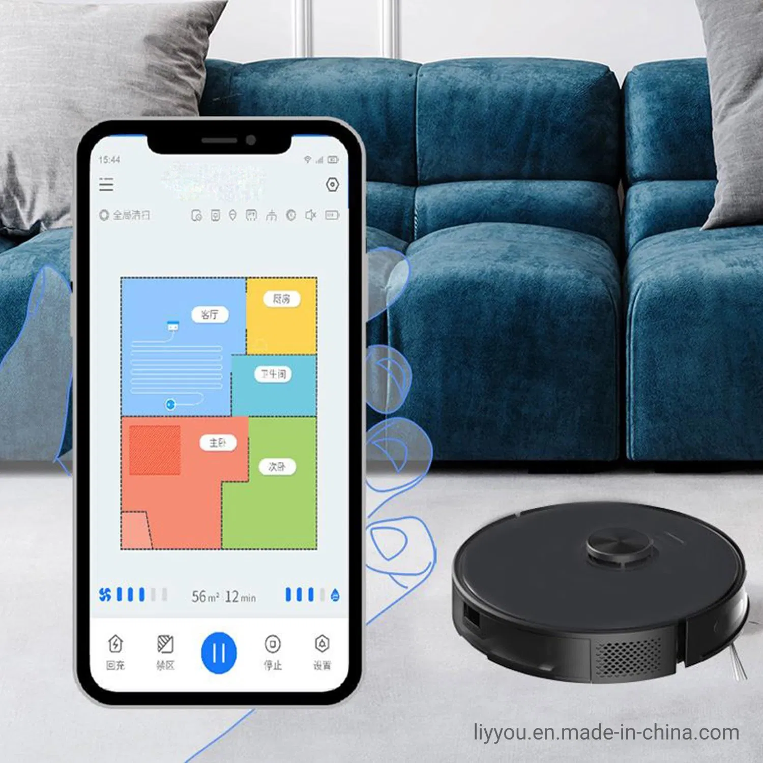 Robot Vacuum and Mop with Auto Dirt Disposal, Lidar Navigation, Compatible with Alexa and Google Assistant