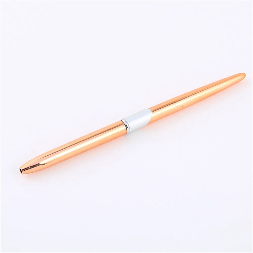 New Type of Mink Hair Kolinsky Nail Pen Nail Gel Brush with Rose Gold Aluminum Handle Metal Nail Art Pen Nail Brush