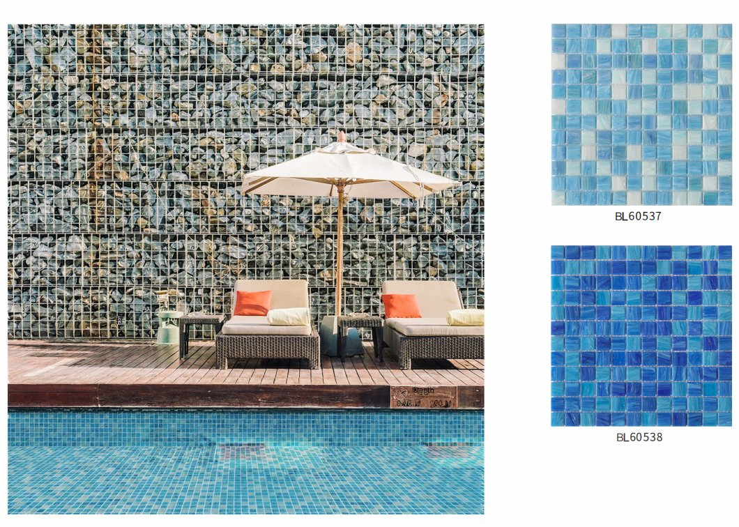 Стеклянная мозаика для бассейна, горячая плавка