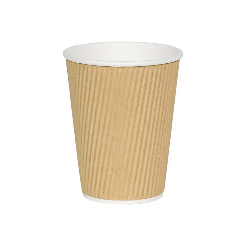 Бумажный гофрированный стакан с PE-покрытием, 16 oz