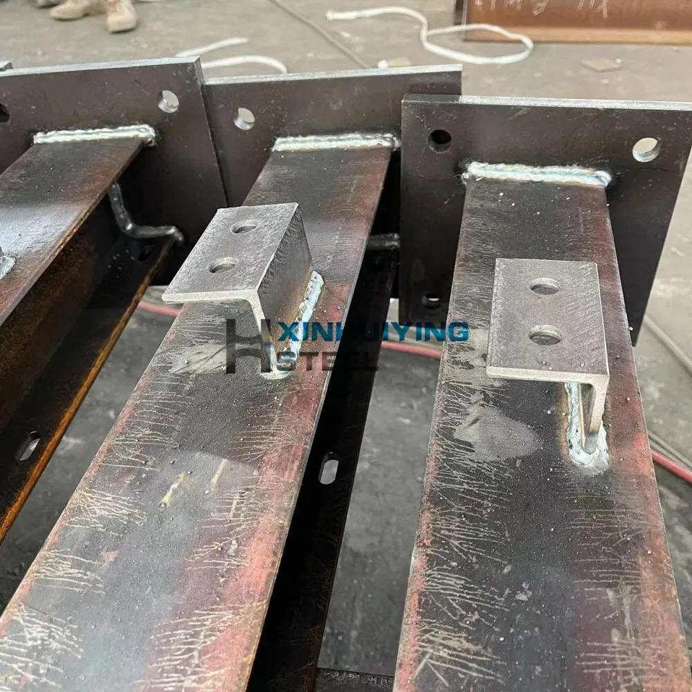 Customized H Steel Post with Base Plate Hot DIP Galvanized H Beam