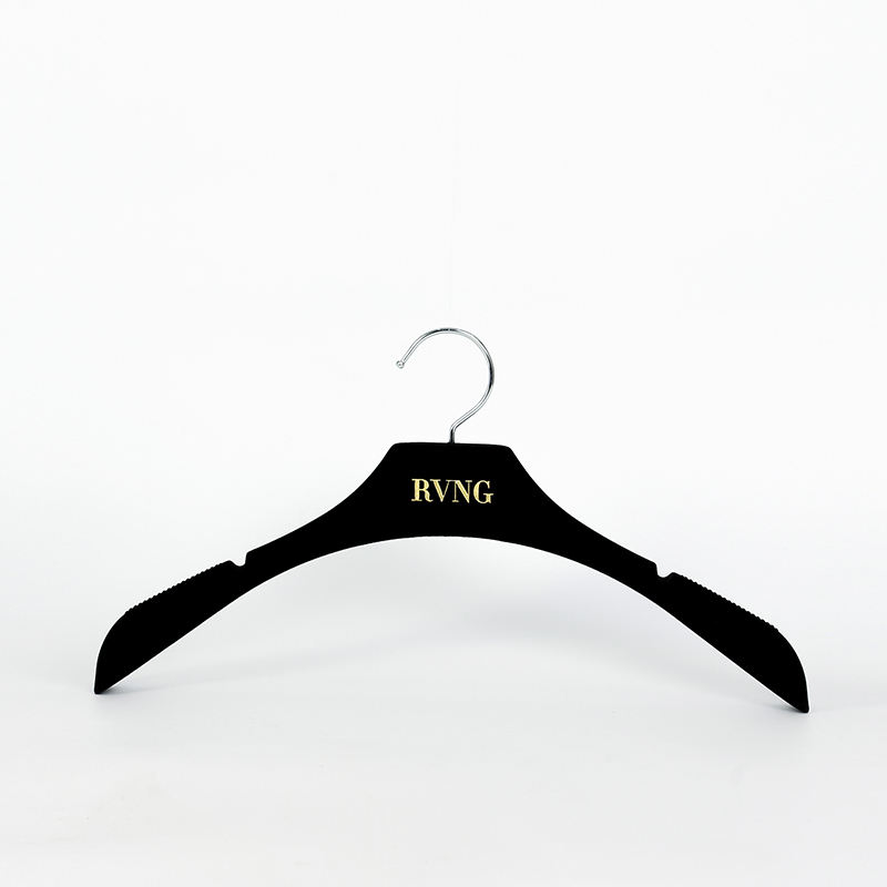 Wholesale Non Slip Clothes Velvet & Fabric Coat Hangers Velvet Suit Hangers for Clothing Store