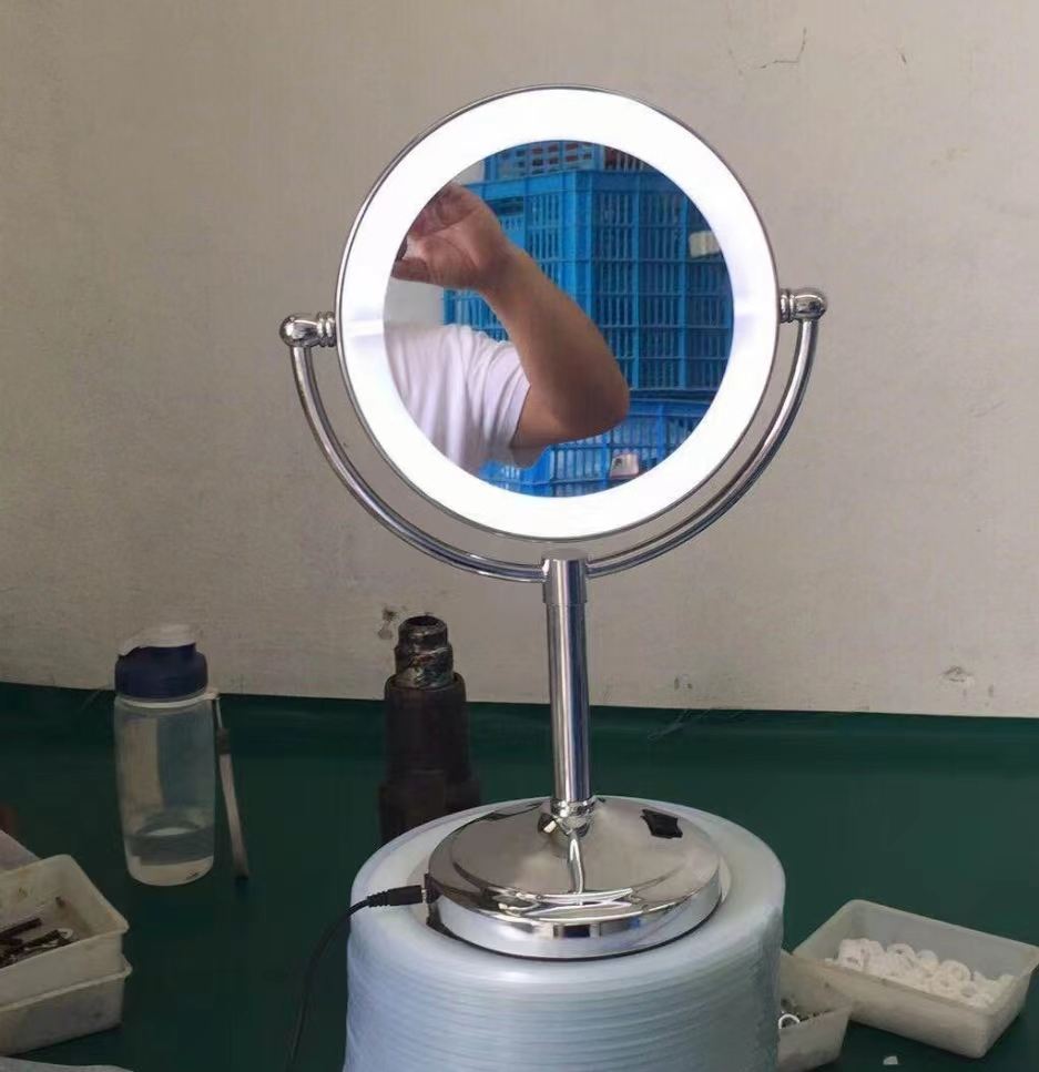 Hotel Desktop Double Side Mirror with LED Light