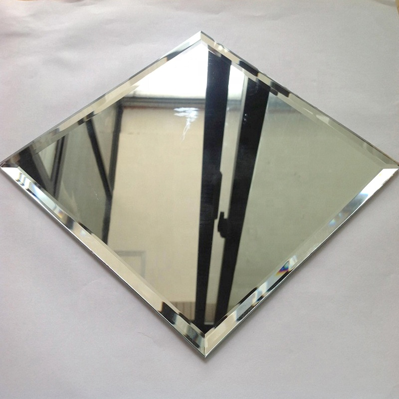Small Size Cut Beveled Mirror Tiles Rectangular Strip for Furniture Inlay