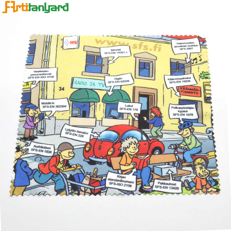 Custom Printing Logo Soft Microfiber Glasses Lens Watch Cleaning Cloth