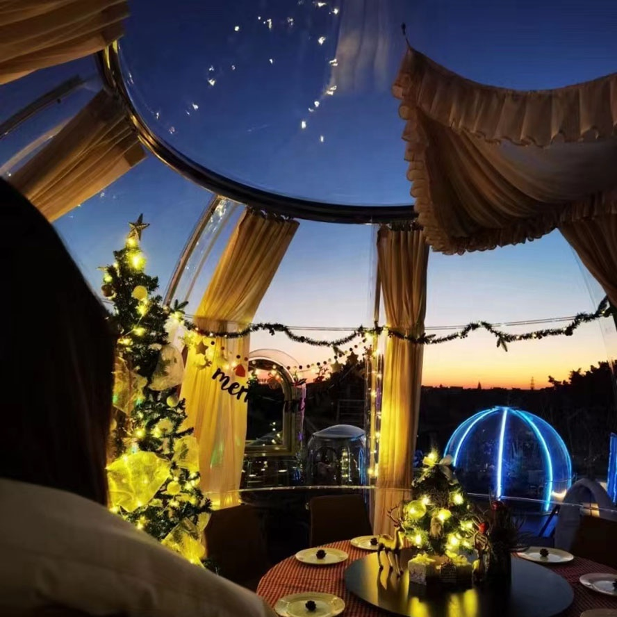 Factory Wholesale Luxury Dome Resort Transparent Outdoor Polycarbonate Dome Transparent House Activity Tent
