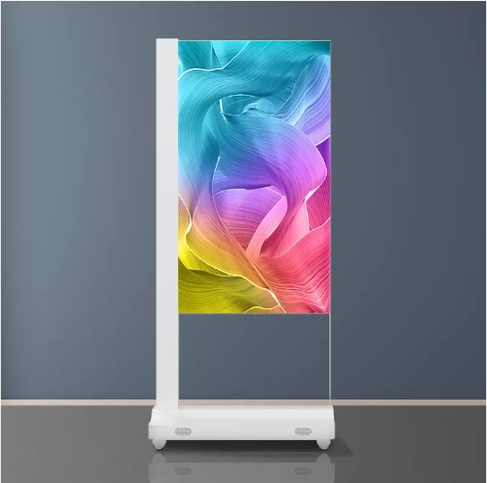 55-дюймовая OLED прозрачная цифровая вывеска с сенсорным экраном
