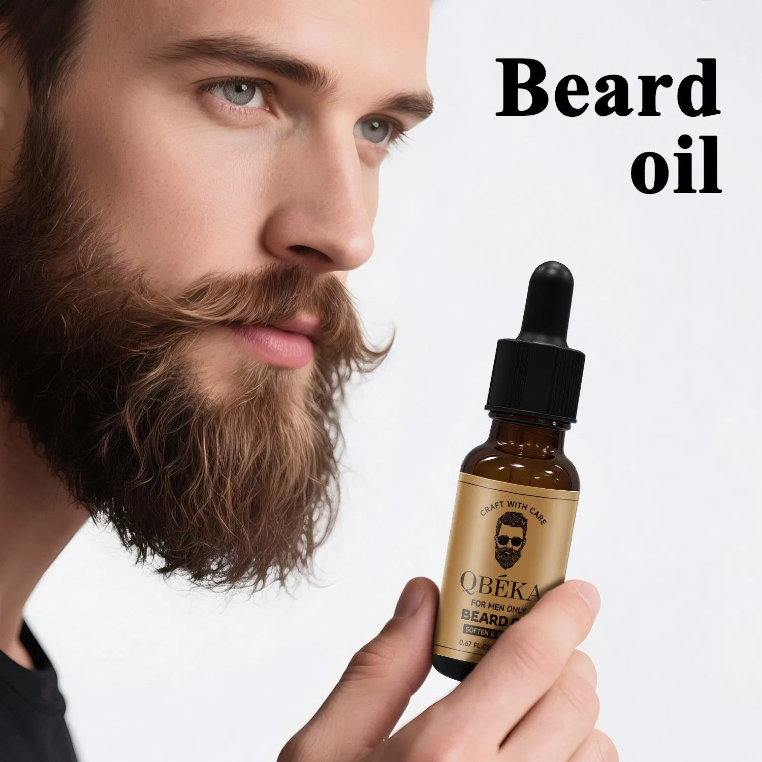 Qbeka Beard Oil for Men - Nourish, Soften & Tame Facial Hair