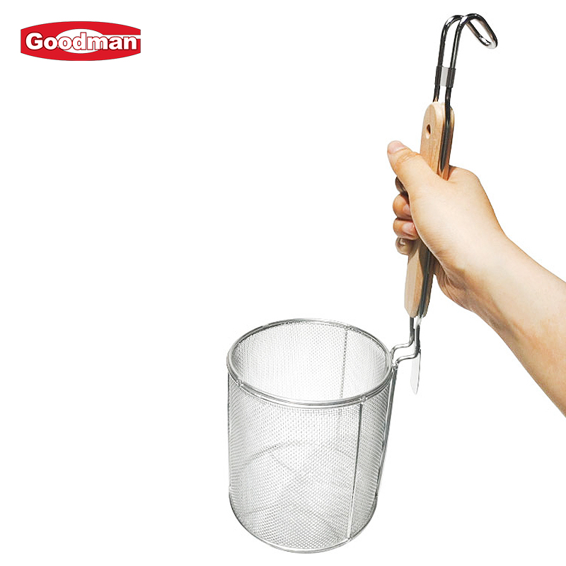 Kitchen Accessories Colanders & Strainers Wooden Handle for Food Dumpling Stainless Steel Fine Mesh Pasta Basket Strainer