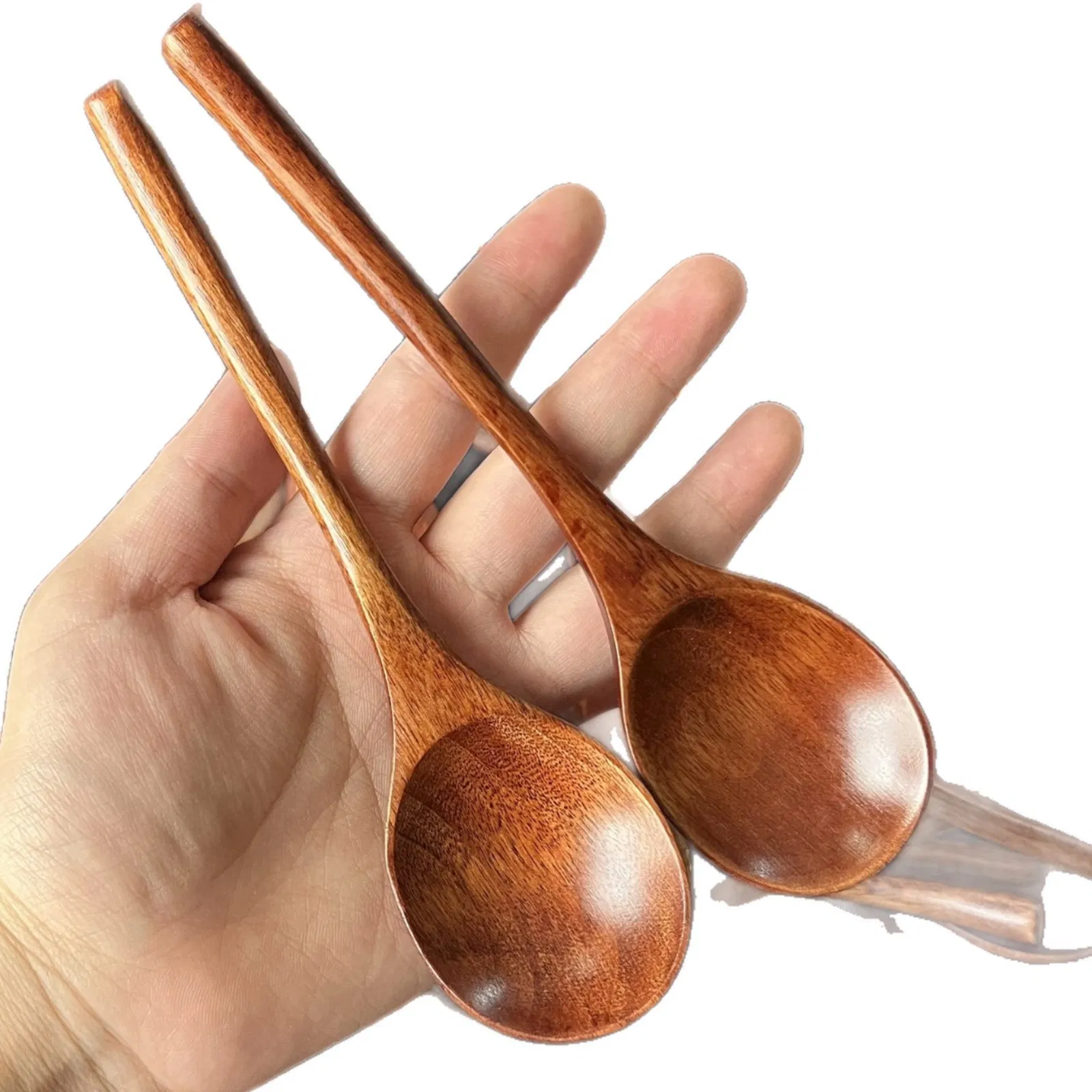 Wood Short-Handle Spoon & Fork for Kids/Creative Wood Children Tableware Set