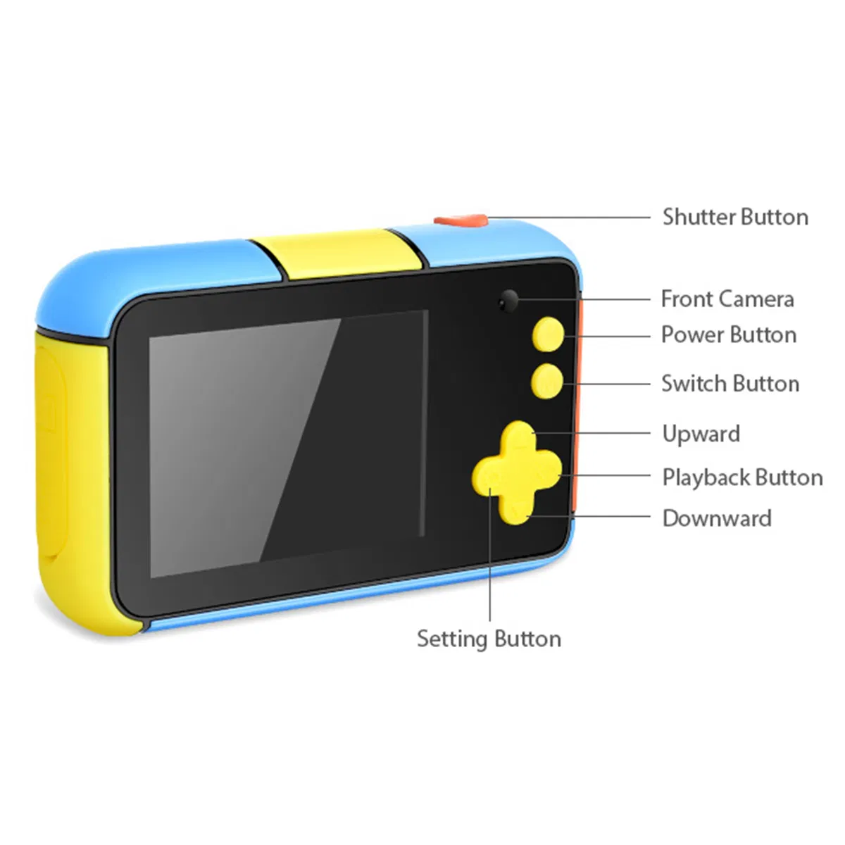 Детская цифровая камера с двойной камерой и IPS экраном 2.4 дюйма