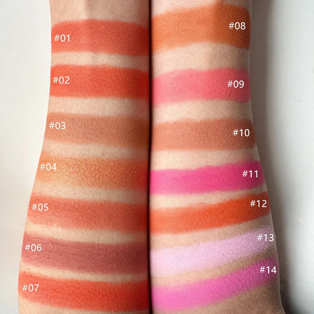 OEM/ODM Customized 14 Colors Matte Shimmer Waterproof Blush