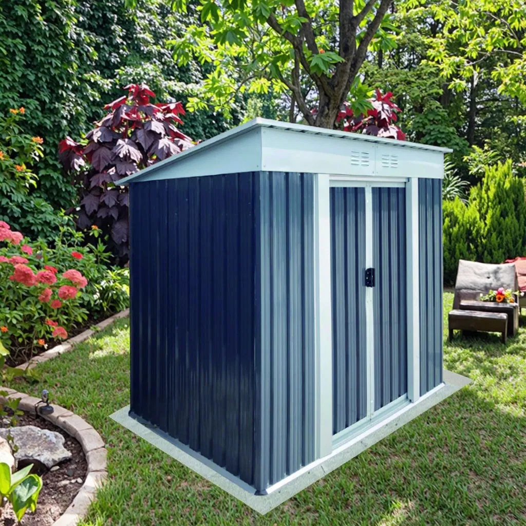 6*4FT Weatherproof Outdoor Storage Shed for Allseason Use and Garden Equipment Protection Casetta Giardino