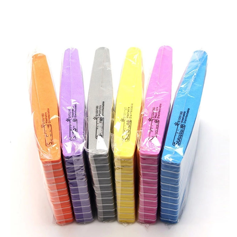 Nail File Buffer 10PC/Lot Professional Nail Buffer File Block Natural Manicure File Nail Polisher Washable Double Sided
