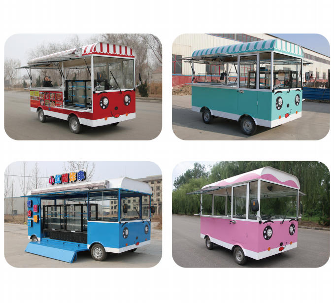 Commercial Multi-Functional Night Market Food Cart Internet Celebrity Mobile Food Cart for Ice Cream Milk Tea Cloud Warehouse