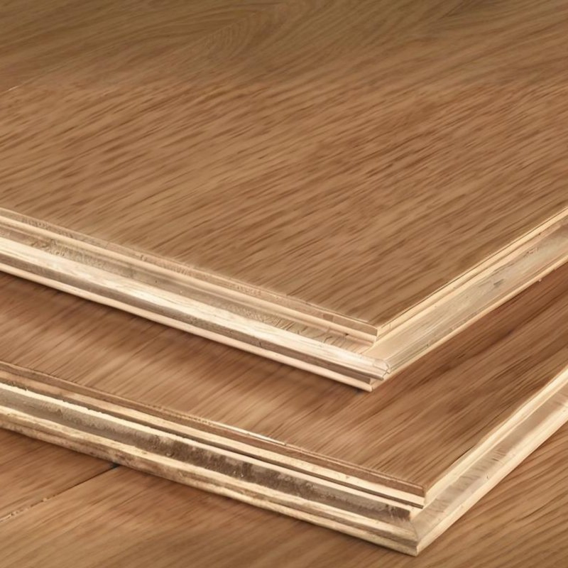 Engineered Hardwood Flooring Natural Oak Finish for Luxury Home