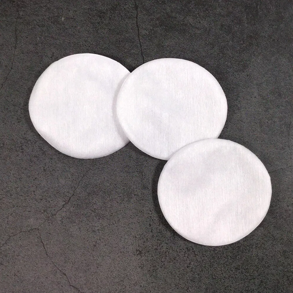 Wholesale Bamboo Cotton Facial Makeup Remover Pads Round Nonwoven Cosmetic Cleaning Pad for Face