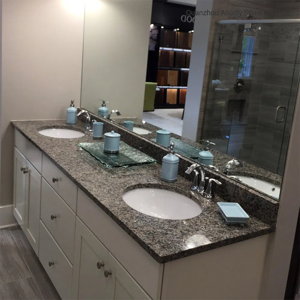 Wholesale Caledonia Granite Slabs Cut to Size Kitchen Countertop and Bathroom Vanity Top