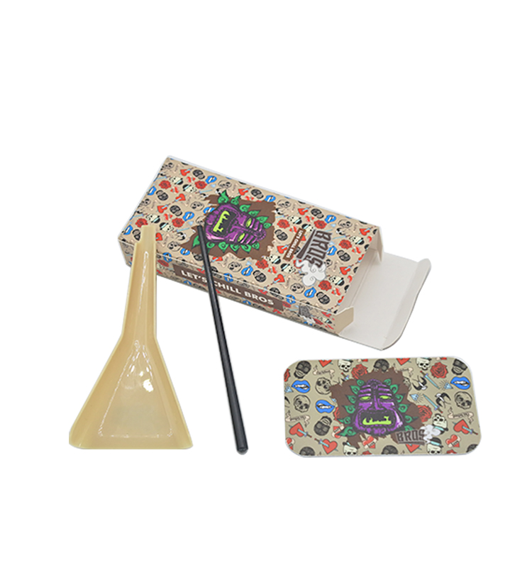 Bros Monster Box Set Rolled Cone Rolling Paper of Triangle Funnel + Card + Plastic Strips