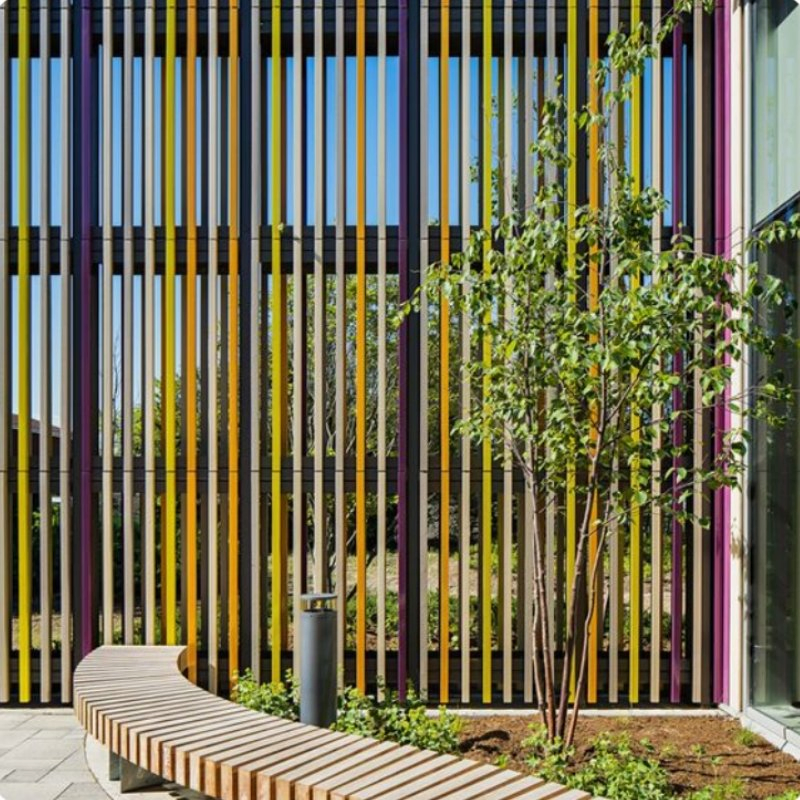 Weatherproof Aluminum Sunshade Louvers for Outdoor Facade Shading and Ventilation