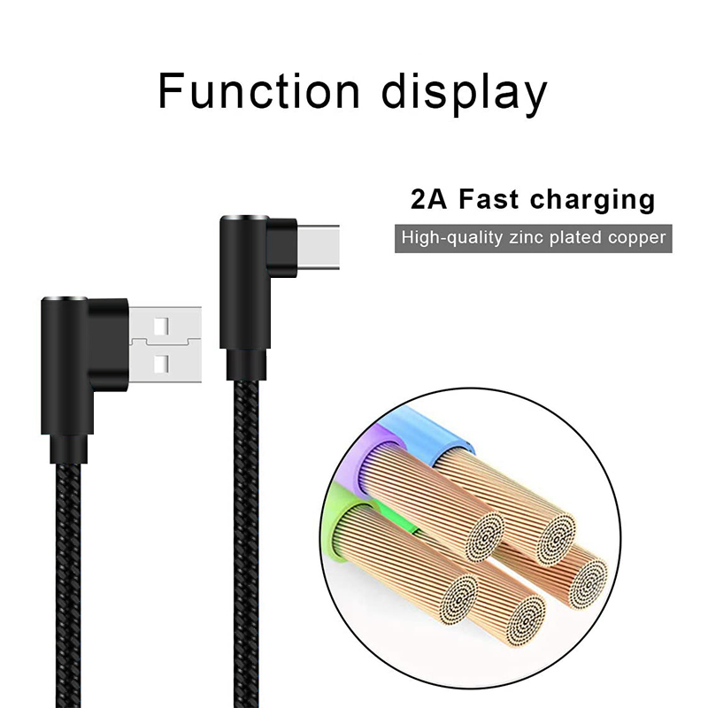 Hot Sale Wholesale Eco Friendly Electric Charger Cheap Gamer Braided 3m Micro USB Data Fast Charging Cable Biodegradable Android Mobile Phone USB C Cable