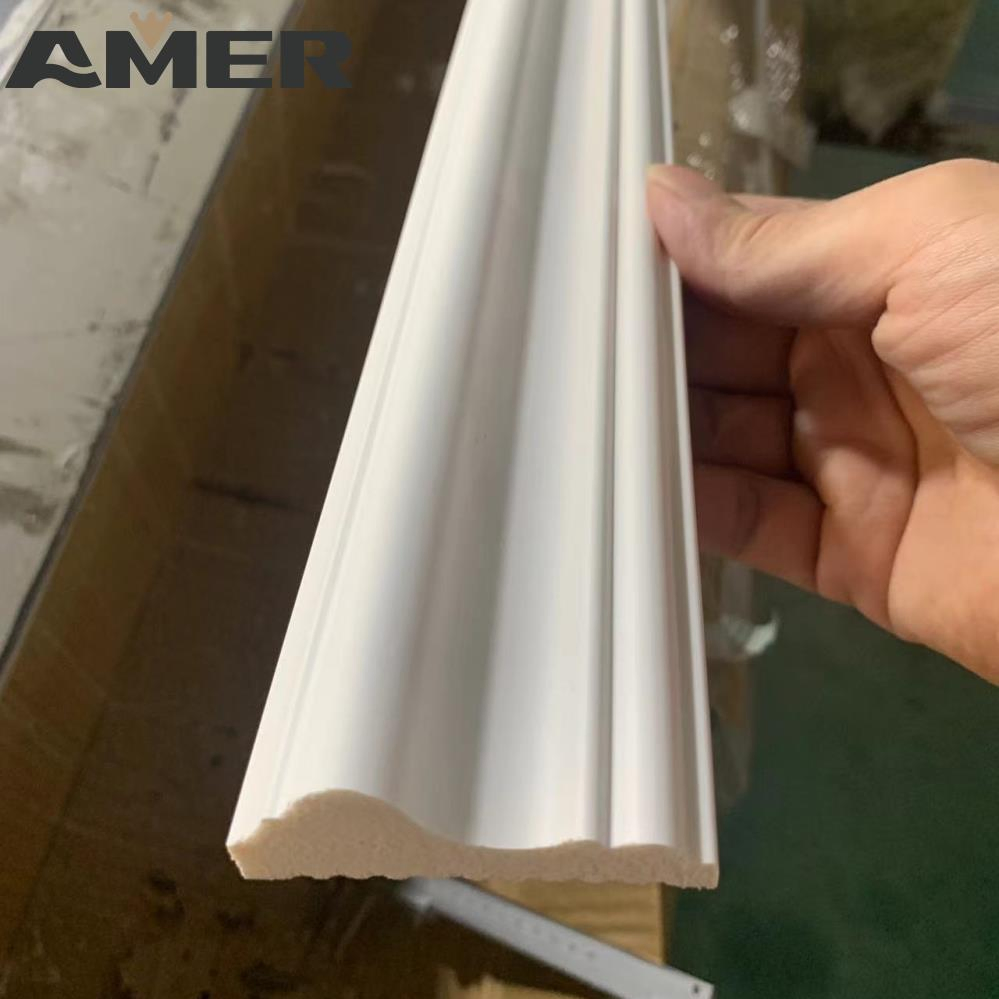 Wholesale Bedroom Baseboard High Quality White Modern Board Plastic Skirting PS Skirting