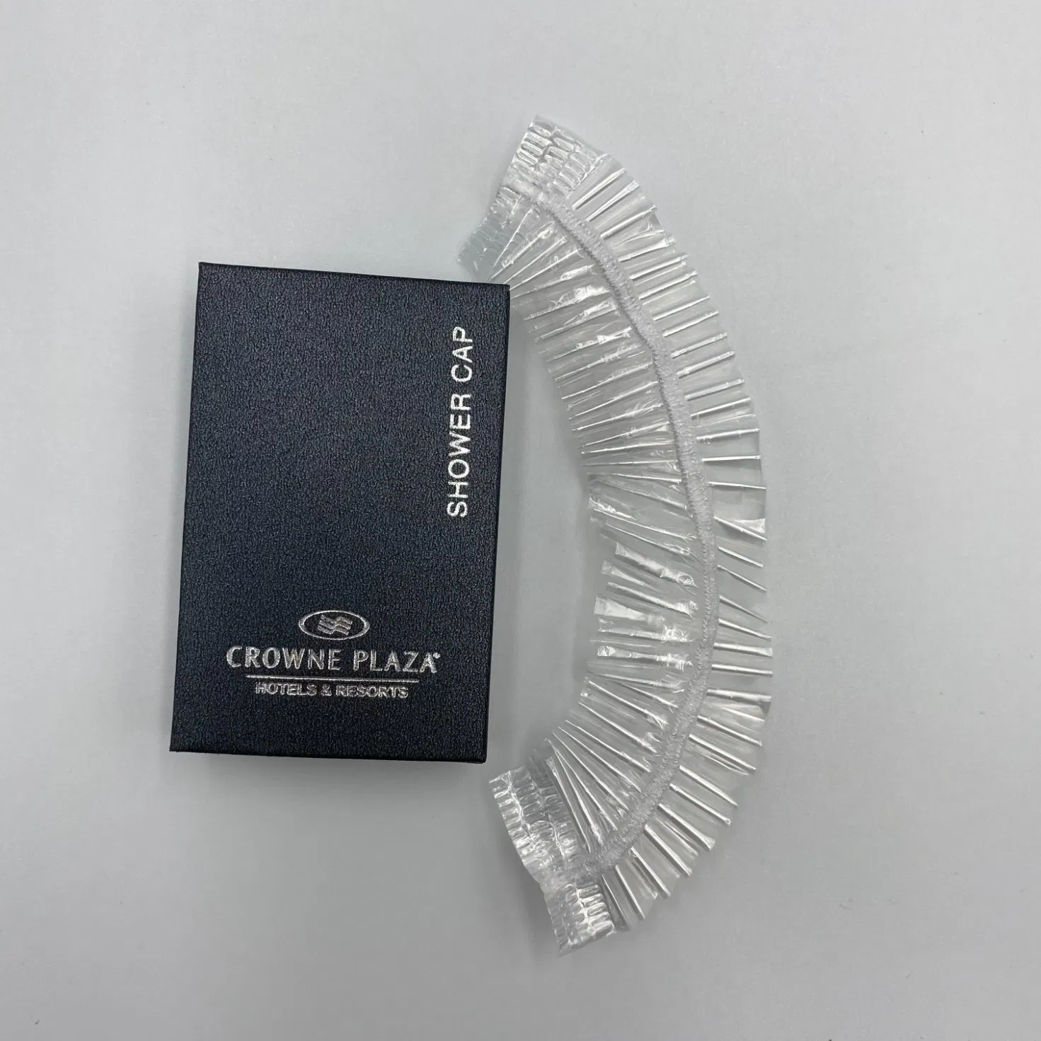 Custom Waterproof Clear Bathing Hotel Travel Disposable Plastic PE Shower Cap