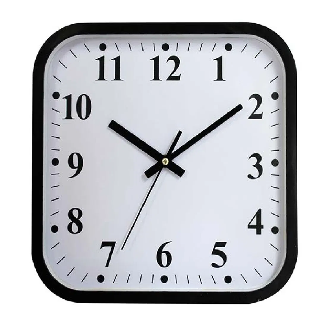 Square Minimalist Design Plastic Frame Moisture-Proof Fashion Clock