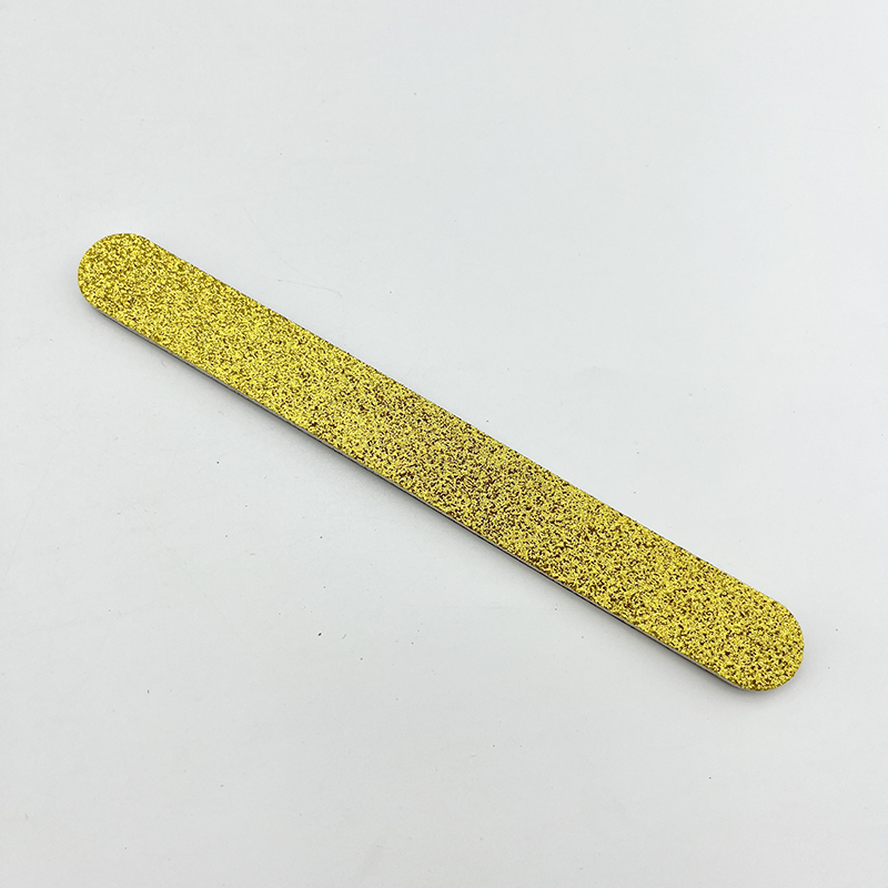 Yellow Color Glitter Round Shape Manicure Accessories Manicure Nail Care Tool EVA Nail File