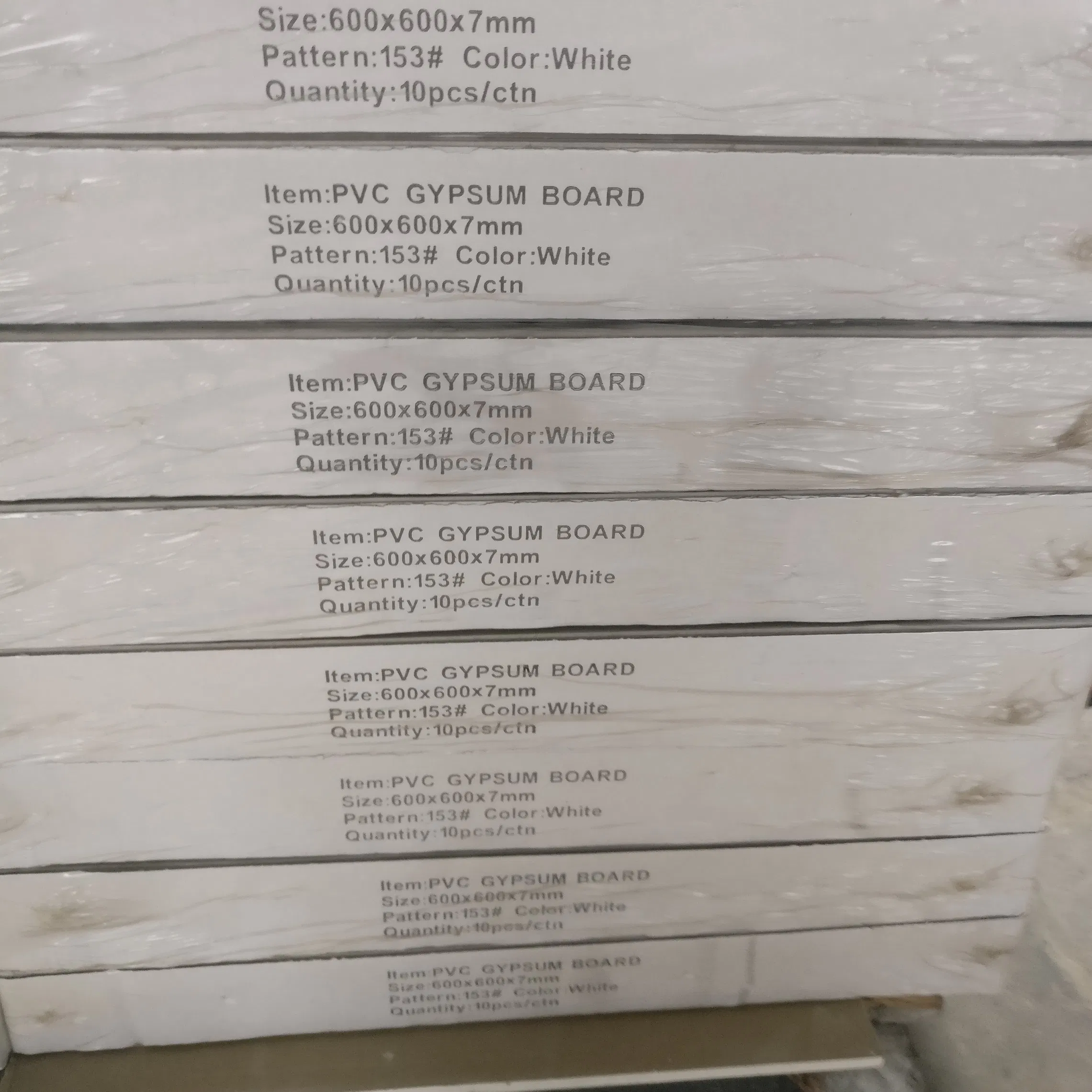 595X595mm PVC Vinyl Laminated Gypsum Ceiling Board False Ceiling Board