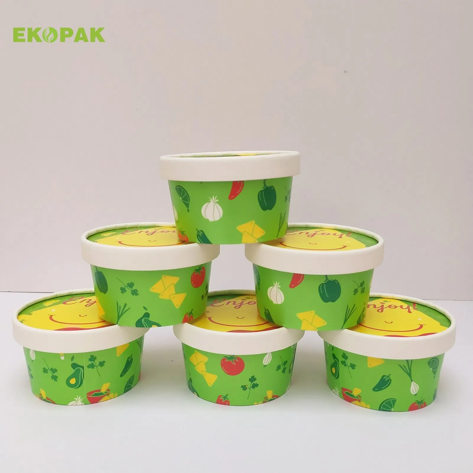 Food Grade Single Wall 6.5oz 200ml PLA Coated Ice Cream Paper Cup