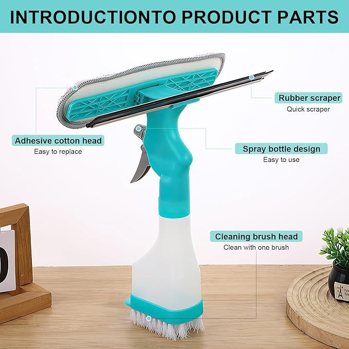 All-in-One Squeegee with Versatile Cleaning Functions for Home Use