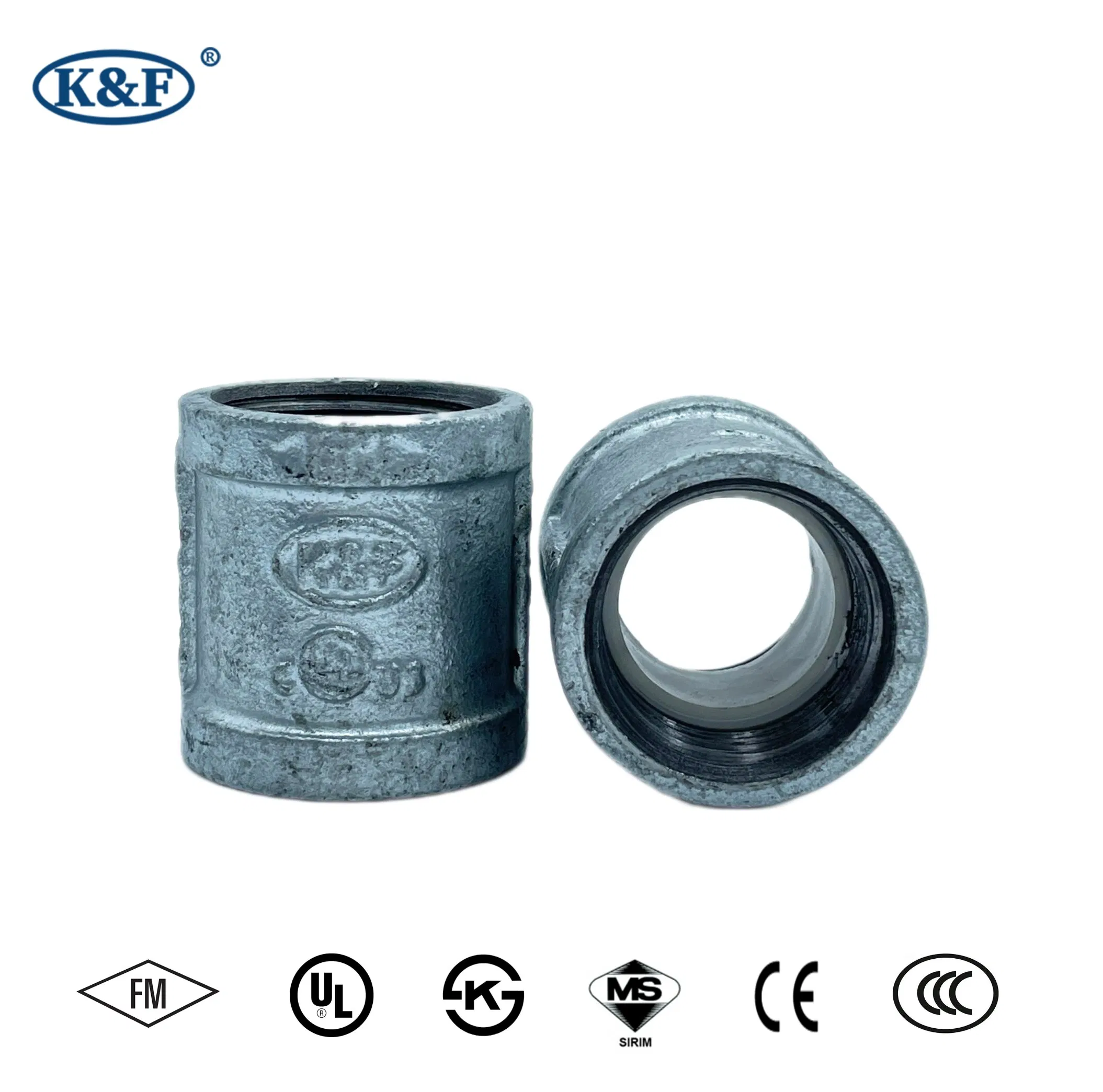 Kanaifu Water Malleable Iron Galvanized Pipe Fittings Socket with FM/UL Certificates