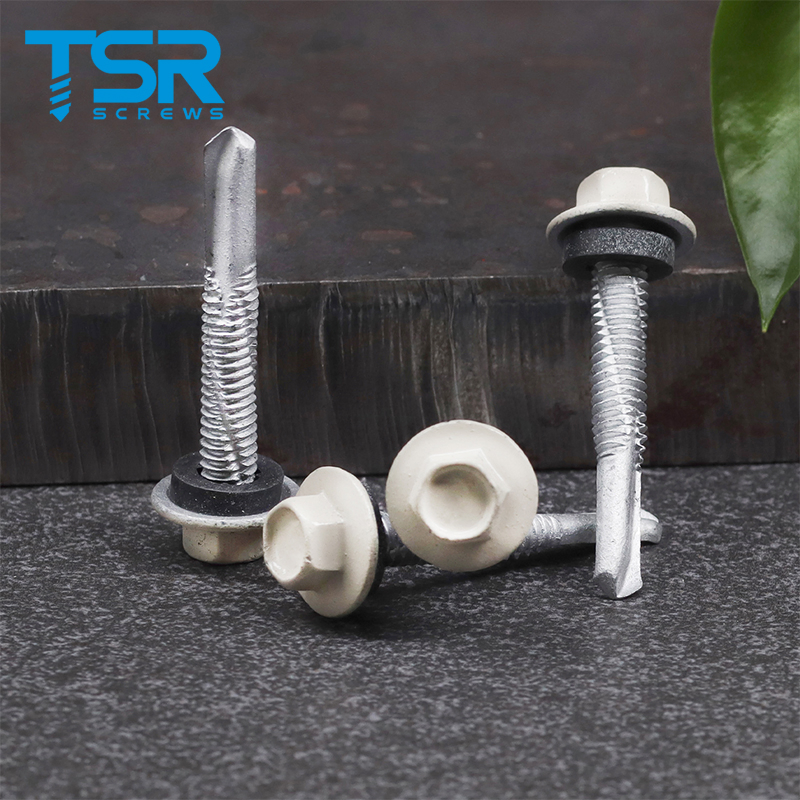 2 Inch No. 5 Ruspert Coloured Painted Steel Sheet Drilling Point Screw For Commercial Roofing
