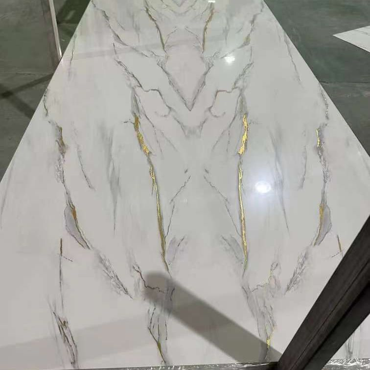 Laminate Panel UV Coating Marble Sheet 4mm Plastic PVC