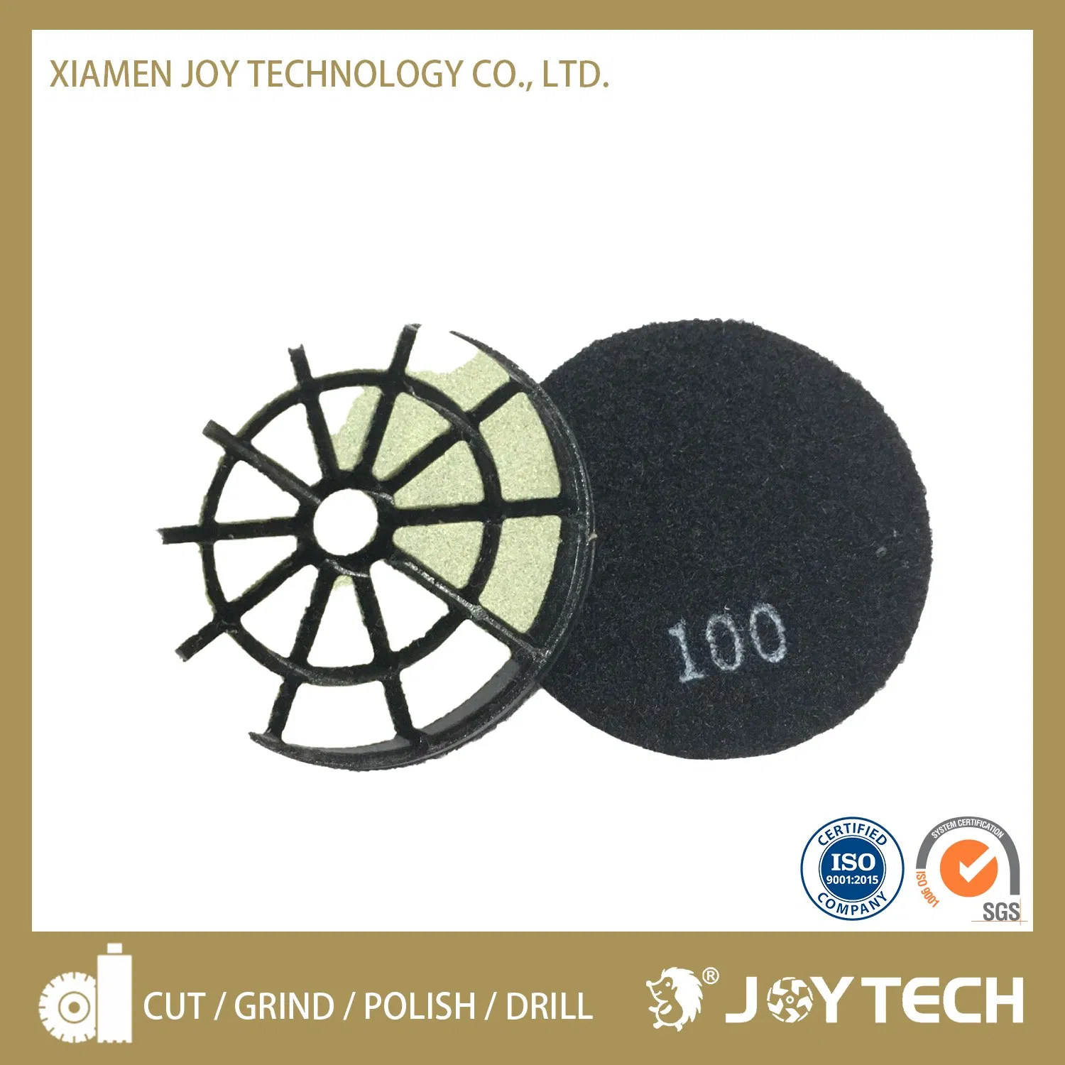 8 Triangles Diamond Resin Floor Polishing Pads Concrete Grinding Wheel Abrasive