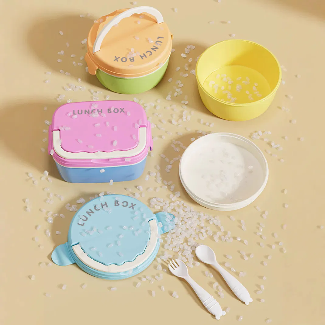 Premium Durable Plastic Round Lunch Box for School and Work
